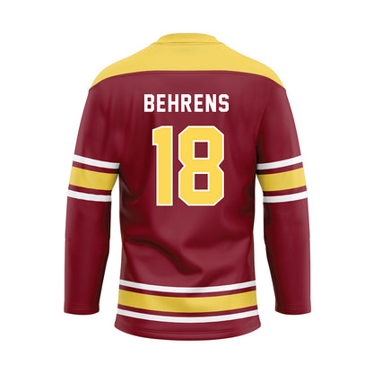 NSU - NCAA Baseball : Lance Behrens - Maroon Hockey Jersey-1