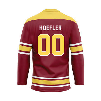 NSU - NCAA Football : Willem Hoefler - Maroon Hockey Jersey-1