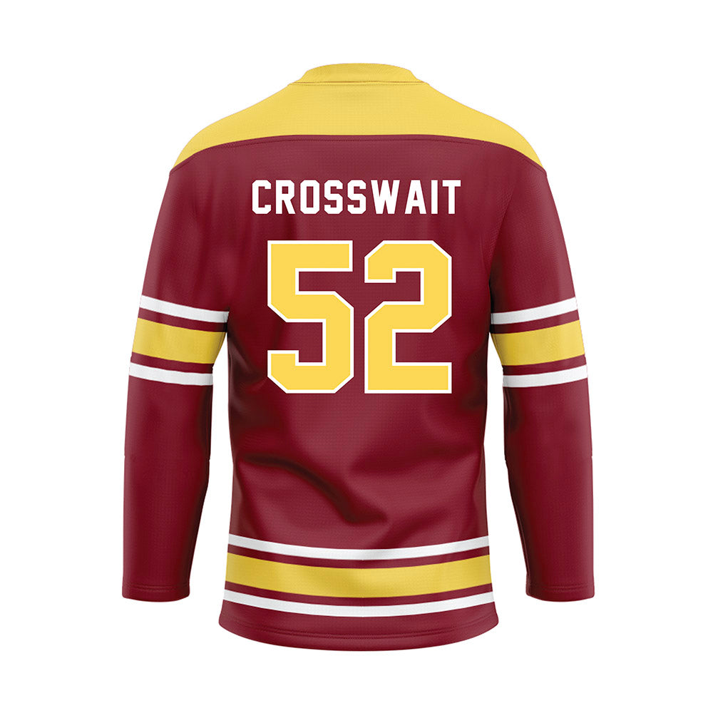 NSU - NCAA Football : Tate Crosswait - Maroon Hockey Jersey-1