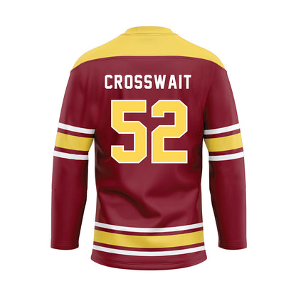 NSU - NCAA Football : Tate Crosswait - Maroon Hockey Jersey-1