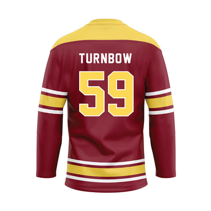 NSU - NCAA Football : Kaydn Turnbow - Maroon Hockey Jersey-1