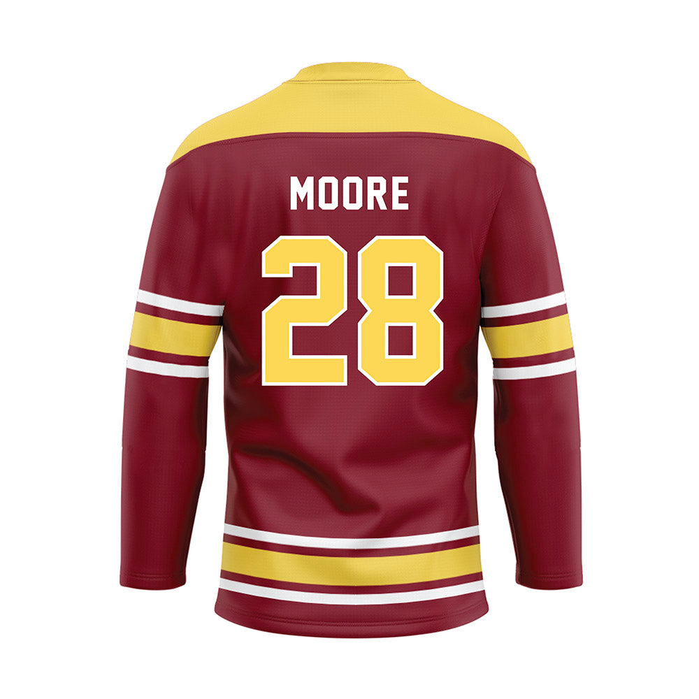 NSU - NCAA Football : Antonio Moore - Maroon Hockey Jersey-1