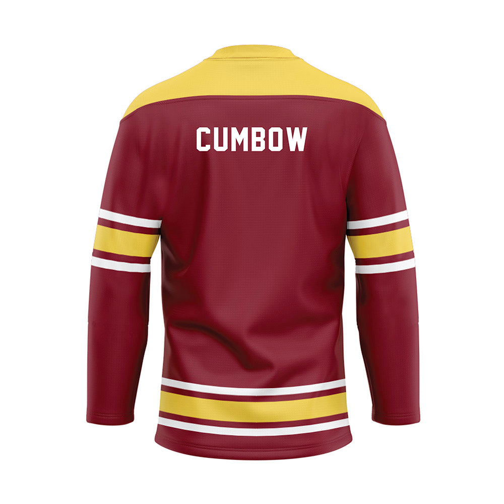 NSU - NCAA Women's Track & Field : Addison Cumbow - Maroon Hockey Jersey-1