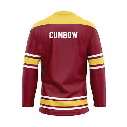 NSU - NCAA Women's Track & Field : Addison Cumbow - Maroon Hockey Jersey-1