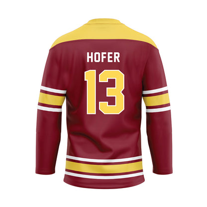 NSU - NCAA Women's Soccer : Jaylee Hofer - Maroon Hockey Jersey-1