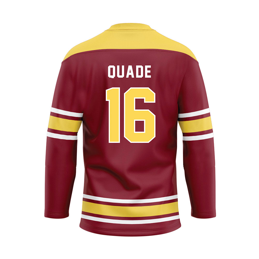 NSU - NCAA Football : Kimani Quade - Maroon Hockey Jersey-1