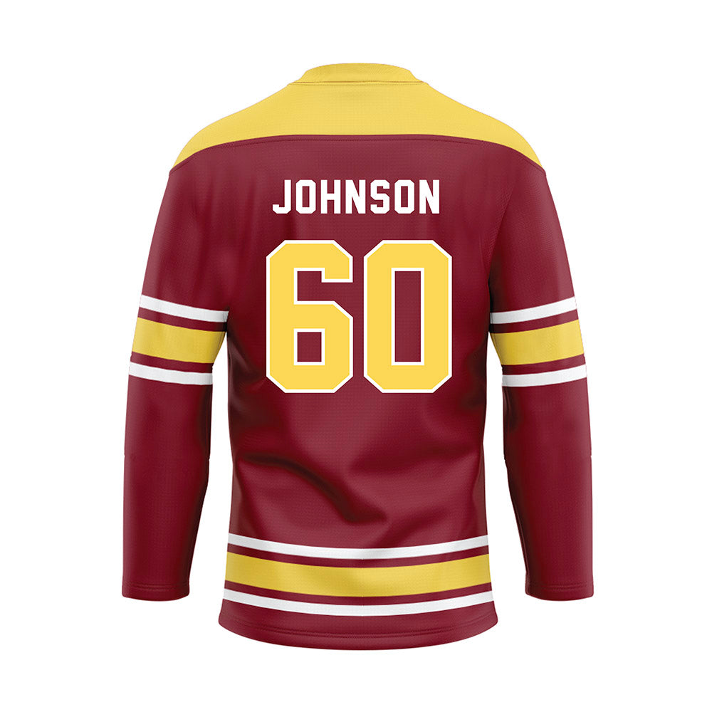 NSU - NCAA Football : Isaac Johnson - Maroon Hockey Jersey-1