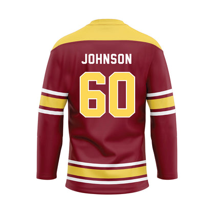 NSU - NCAA Football : Isaac Johnson - Maroon Hockey Jersey-1