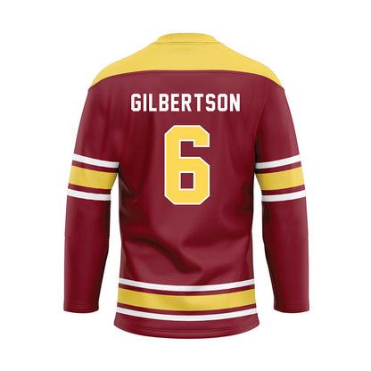 NSU - NCAA Women's Soccer : Sydney Gilbertson - Maroon Hockey Jersey-1