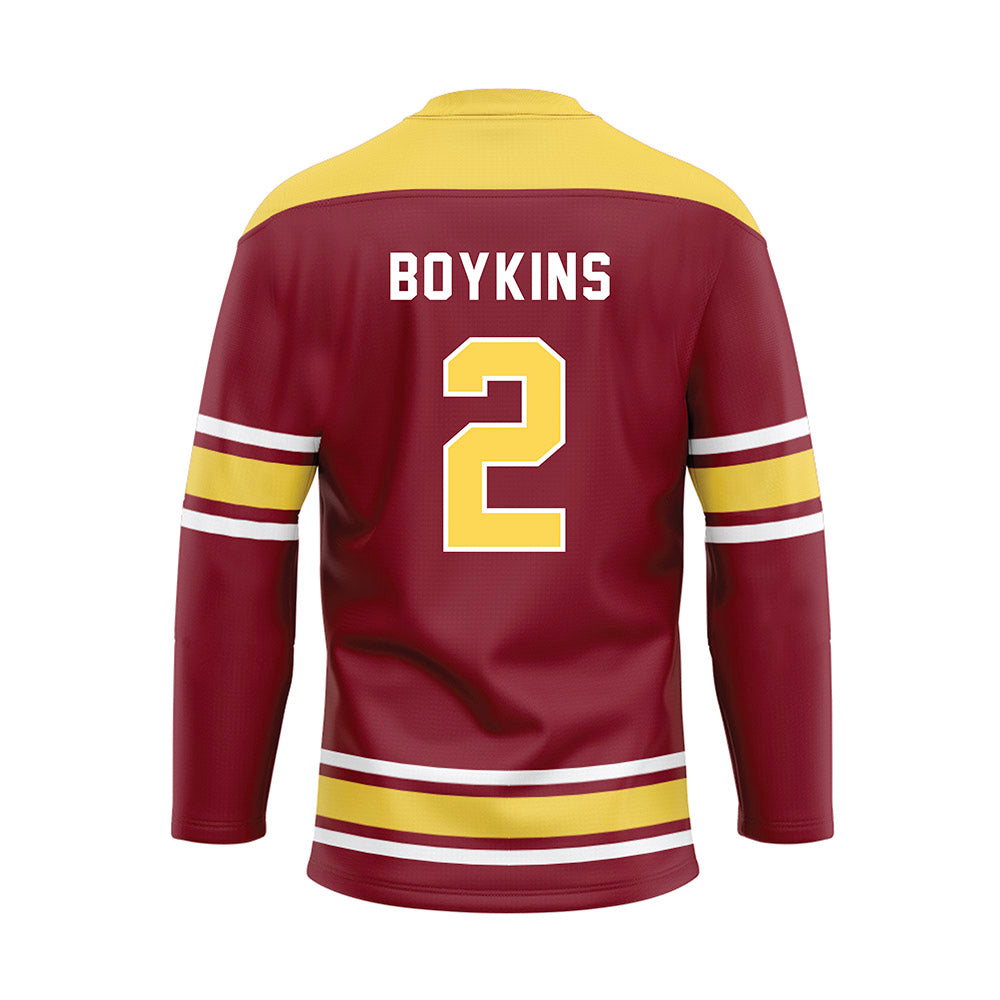 NSU - NCAA Football : Jacoby Boykins - Maroon Hockey Jersey-1