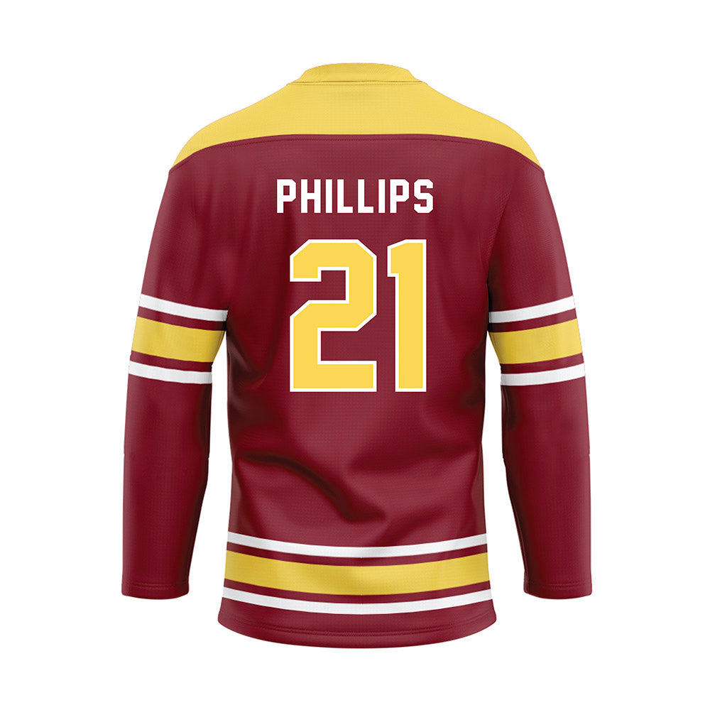NSU - NCAA Women's Soccer : Alexis Phillips - Maroon Hockey Jersey-1