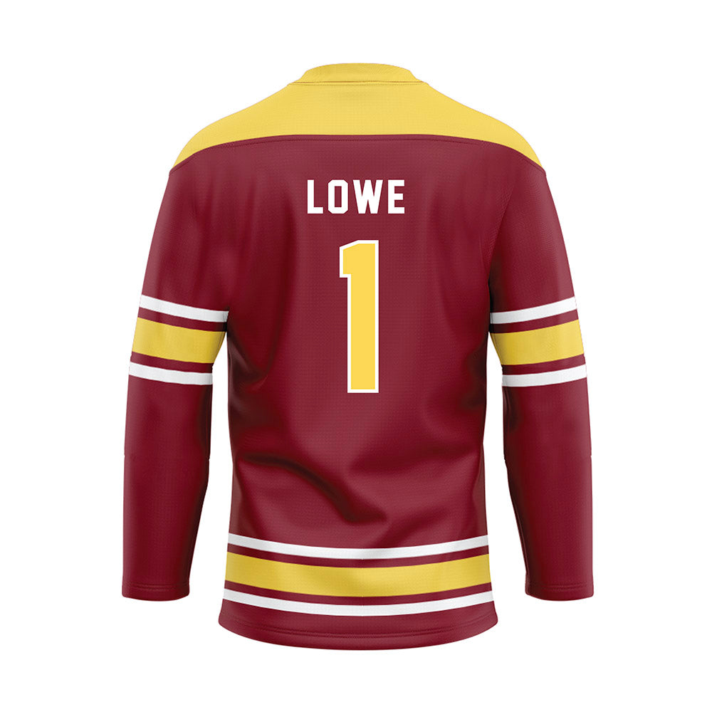 NSU - NCAA Softball : Alysa Lowe - Maroon Hockey Jersey-1