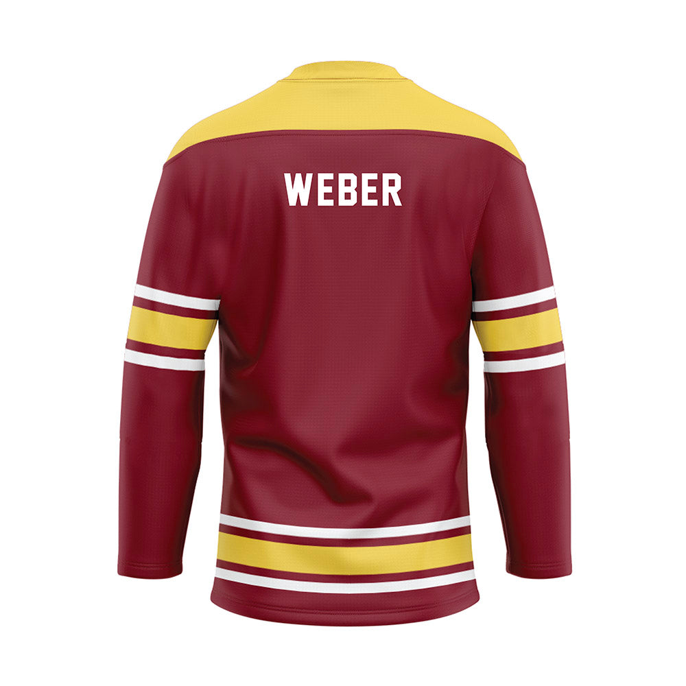 NSU - NCAA Men's Track & Field : Chris Weber - Maroon Hockey Jersey-1