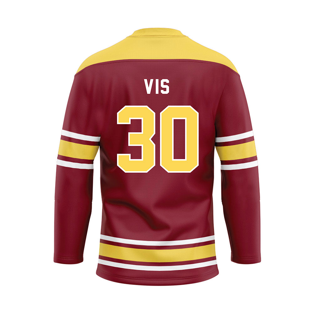 NSU - NCAA Football : Ethan Vis - Maroon Hockey Jersey-1