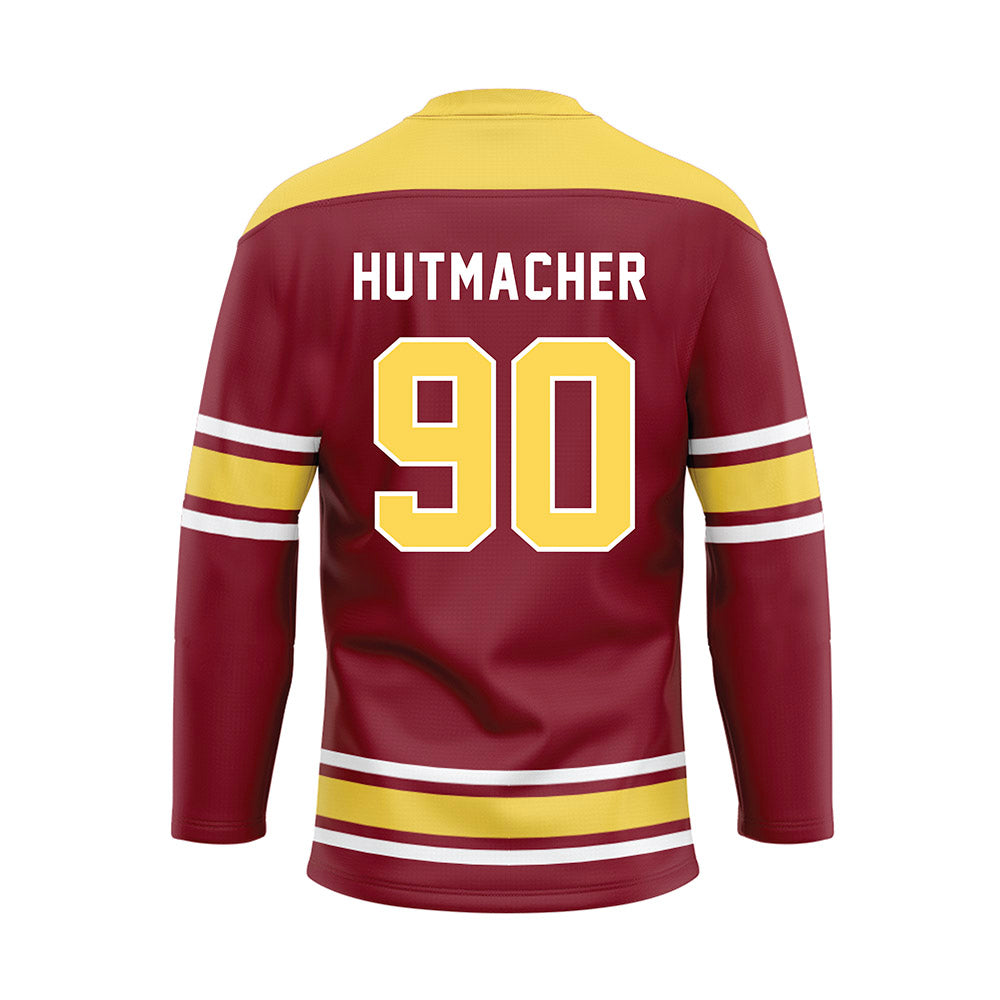 NSU - NCAA Football : Noah Hutmacher - Maroon Hockey Jersey-1