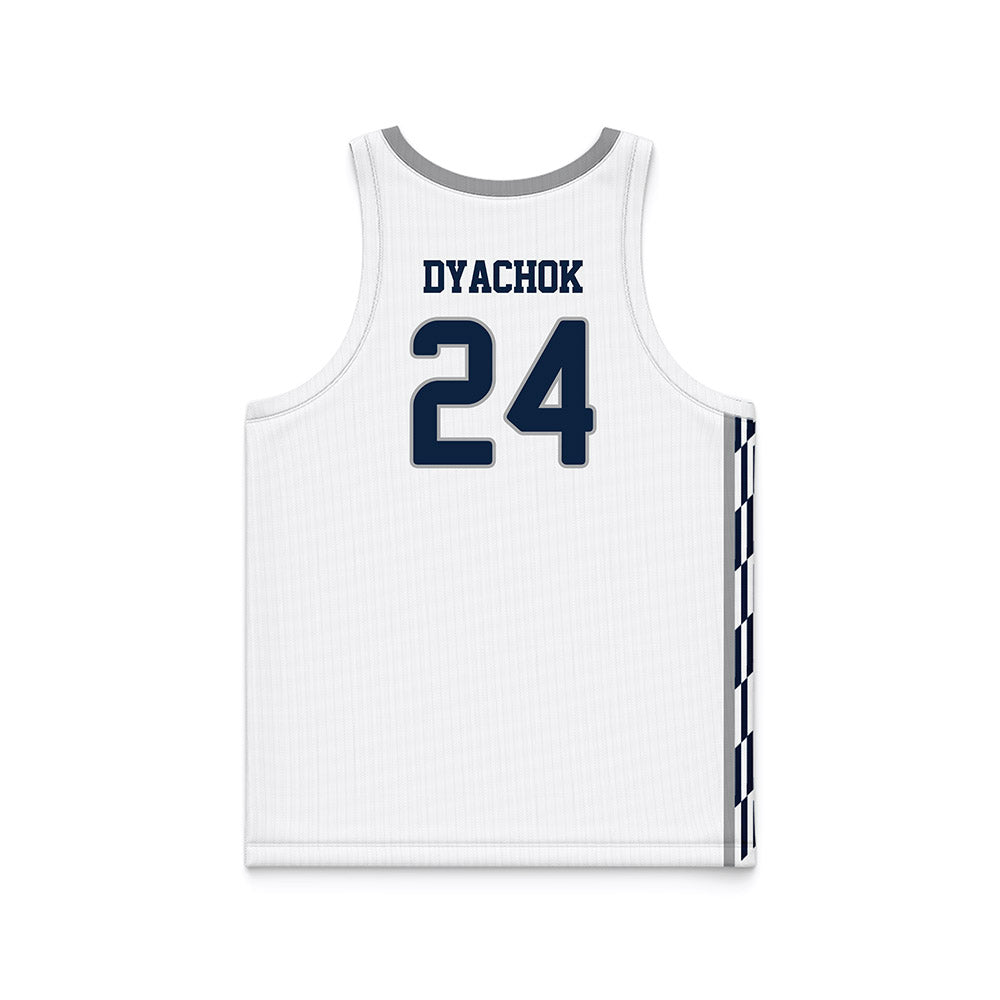 UNF - NCAA Men's Basketball : Nestor Dyachok - White Basketball Jersey-1