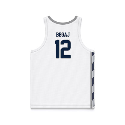 UNF - NCAA Men's Basketball : Arden Begaj - White Basketball Jersey-1