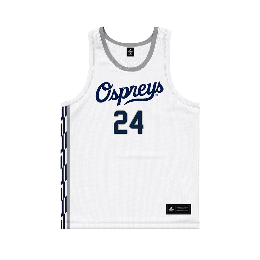 UNF - NCAA Men's Basketball : Nestor Dyachok - White Basketball Jersey-0