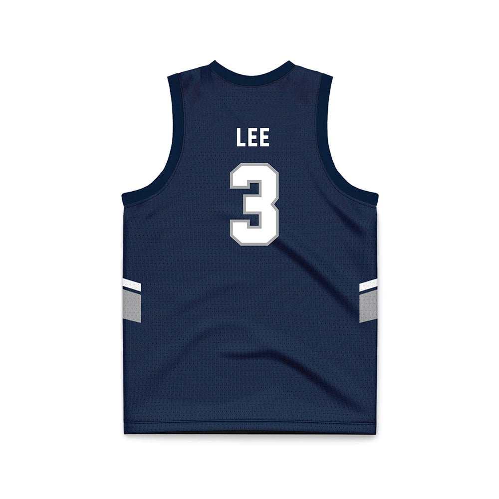 UNF - NCAA Men's Basketball : Mason Lee - Blue Basketball Jersey-1