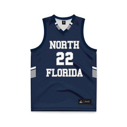 UNF - NCAA Men's Basketball : Trey Cady - Blue Basketball Jersey-0