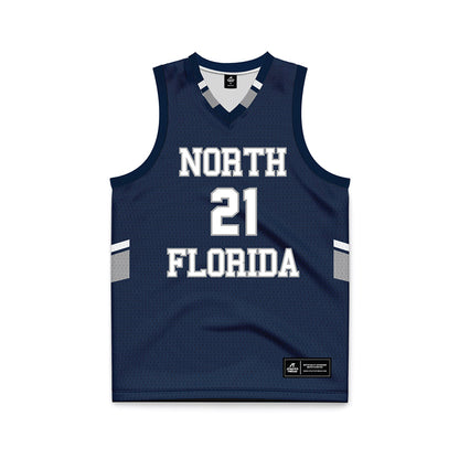 UNF - NCAA Men's Basketball : Dalton Gayman - Blue Basketball Jersey-0