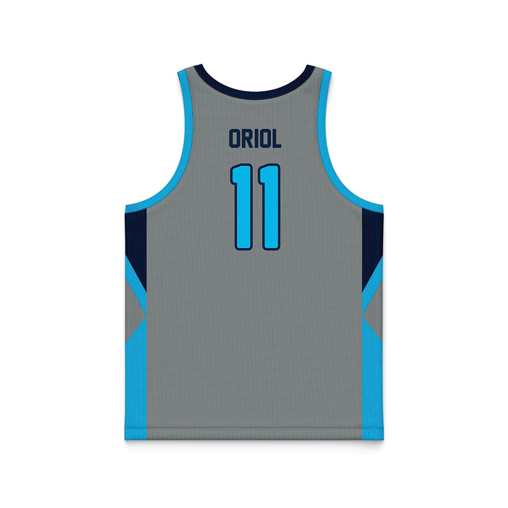 UNF - NCAA Men's Basketball : Kamrin Oriol - Grey Basketball Jersey-1