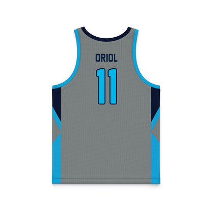 UNF - NCAA Men's Basketball : Kamrin Oriol - Grey Basketball Jersey-1