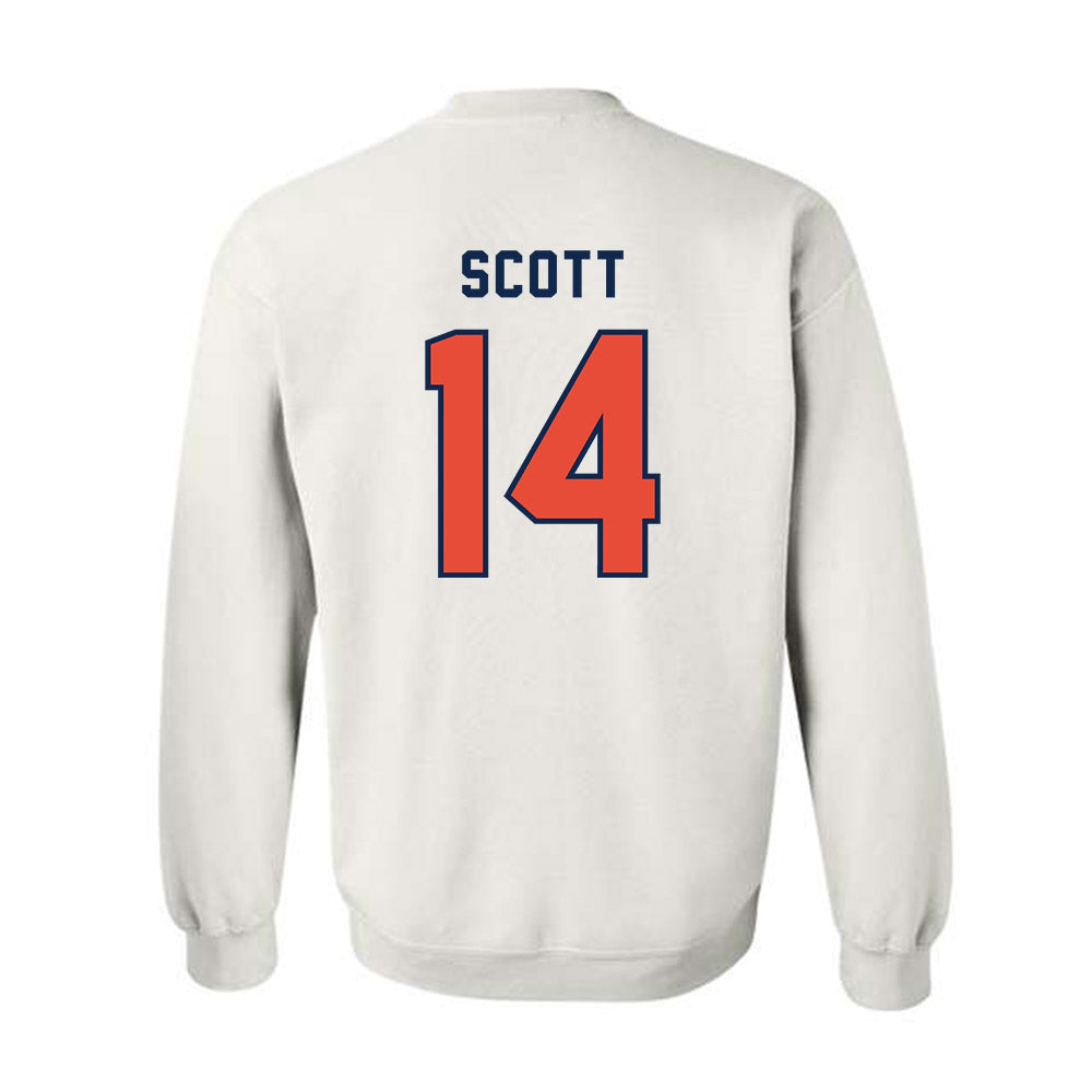 Illinois - NCAA Football : Xavier Scott - Classsic Shersey Crewneck Sweatshirt-1