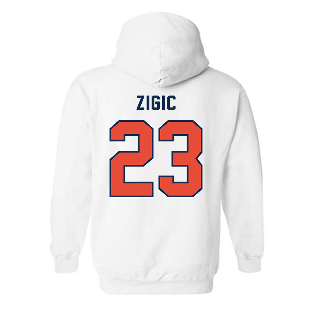 Illinois - NCAA Women's Volleyball : Lara Zigic - Classsic Shersey Hooded Sweatshirt-1