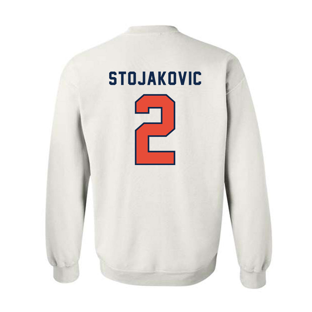 Illinois - NCAA Men's Basketball : Andrej Stojakovic - Classsic Shersey Crewneck Sweatshirt-1