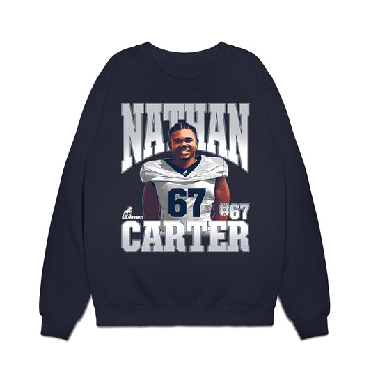 Samford - NCAA Football : Nate Carter - Collage Premium Crewneck Sweatshirt-0