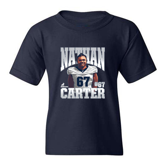 Samford - NCAA Football : Nate Carter - Collage Youth T-Shirt-0