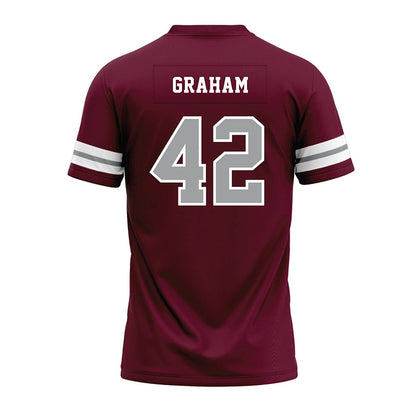 Texas A&M - NCAA Football : Jackson Graham - Maroon Premium Football Jersey-1