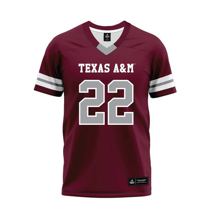 Texas A&M - NCAA Football : EJ Smith - Maroon Premium Football Jersey-0