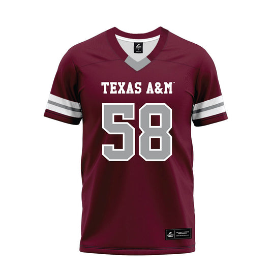 Texas A&M - NCAA Football : William Huntsinger - Maroon Premium Football Jersey-0