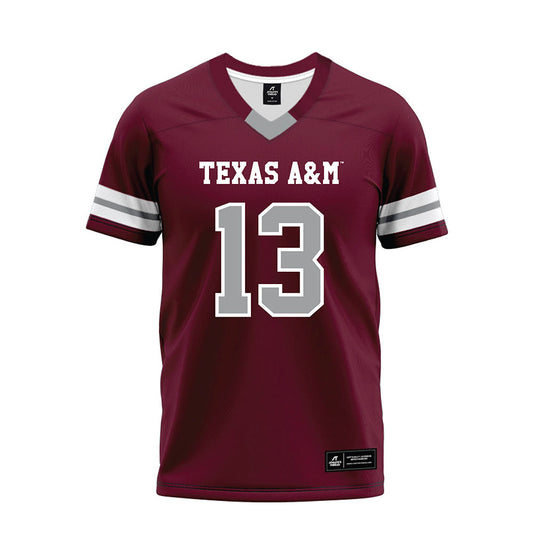 Texas A&M - NCAA Football : Brady Hart - Maroon Premium Football Jersey-0
