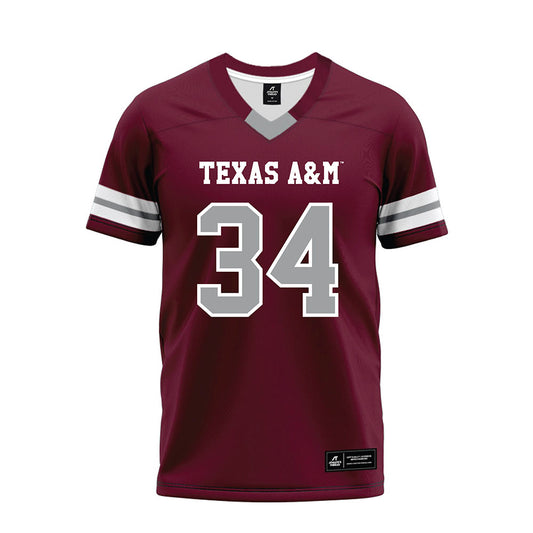 Texas A&M - NCAA Football : Kyle Garvis - Maroon Premium Football Jersey-0