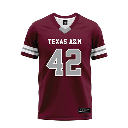 Texas A&M - NCAA Football : Jackson Graham - Maroon Premium Football Jersey-0