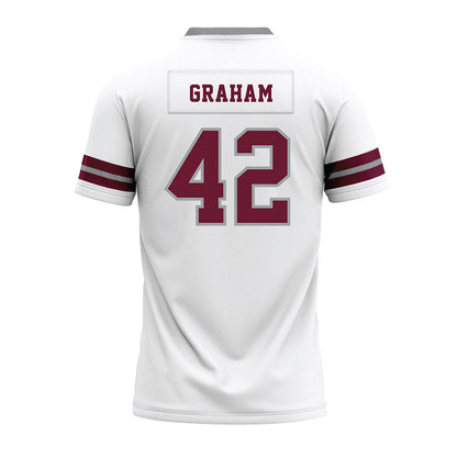 Texas A&M - NCAA Football : Jackson Graham - White Premium Football Jersey-1