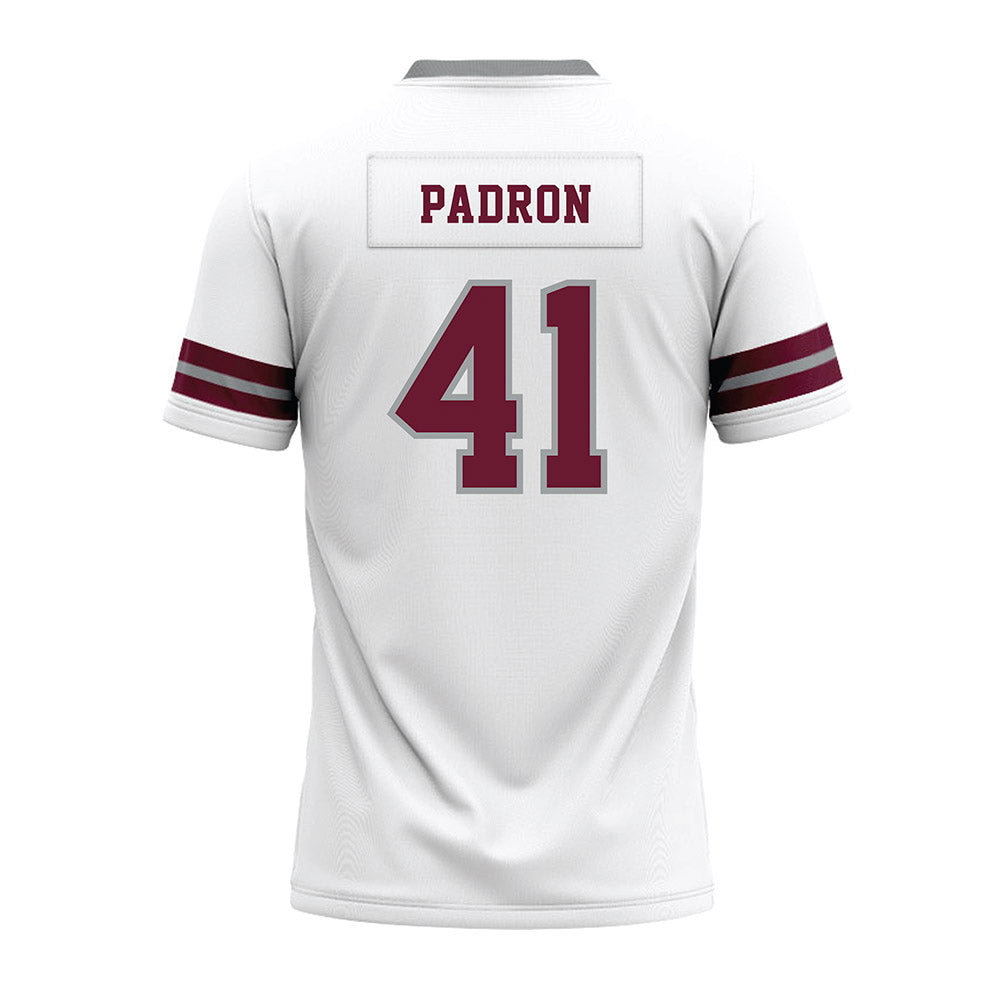 Texas A&M - NCAA Football : Liam Padron - White Premium Football Jersey-1