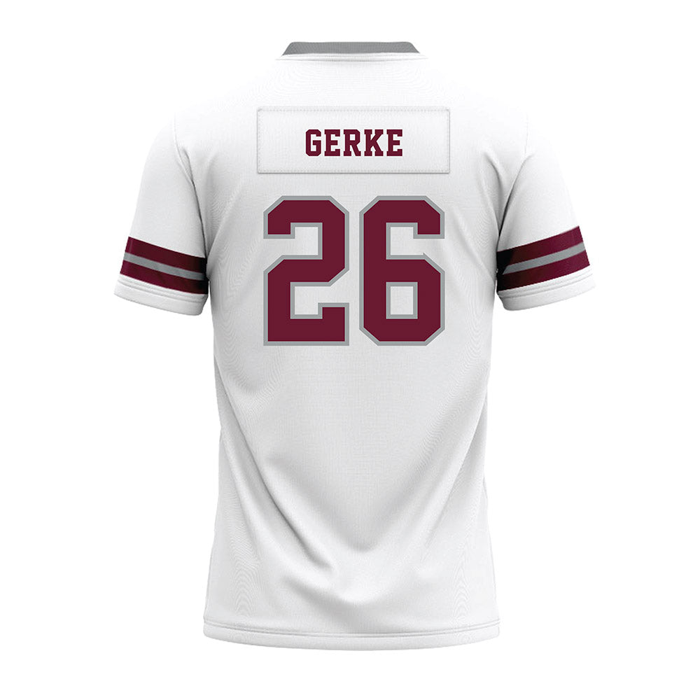 Texas A&M - NCAA Football : Layne Gerke - White Premium Football Jersey-1