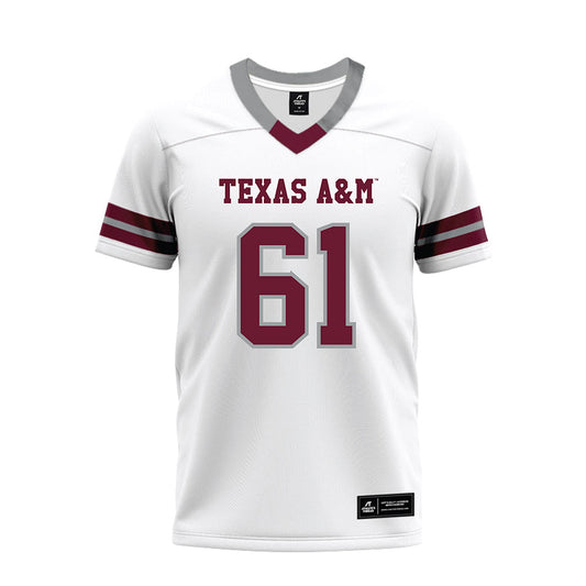 Texas A&M - NCAA Football : Kolinu'u Faaiu - White Premium Football Jersey-0