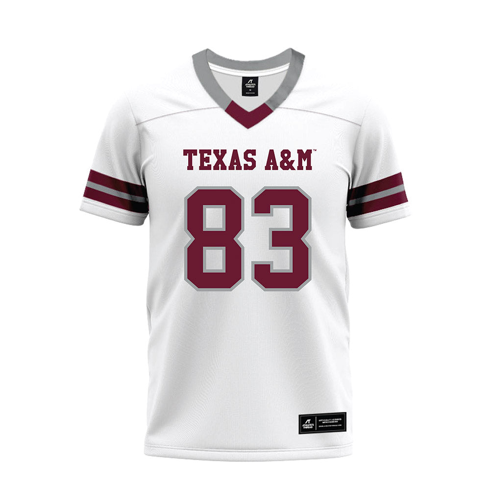 Texas A&M - NCAA Football : Colton Chmelar - White Premium Football Jersey-0