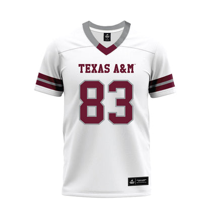 Texas A&M - NCAA Football : Colton Chmelar - White Premium Football Jersey-0