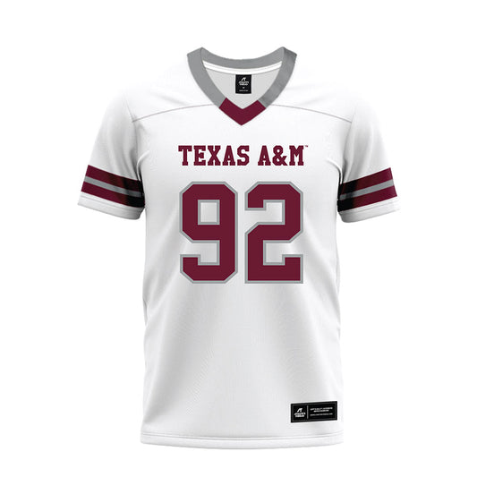 Texas A&M - NCAA Football : Sam M'Pemba - White Premium Football Jersey-0