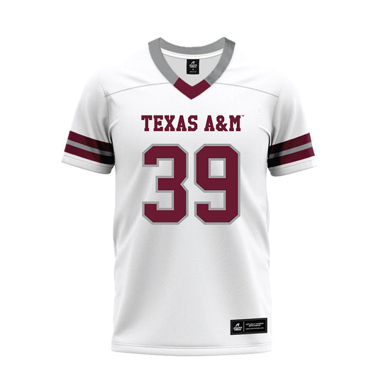 Texas A&M - NCAA Football : Luke Miller - White Premium Football Jersey-0