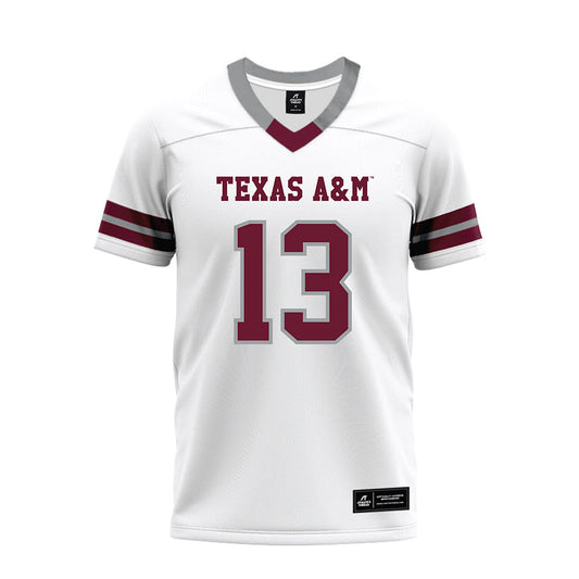 Texas A&M - NCAA Football : Brady Hart - White Premium Football Jersey-0