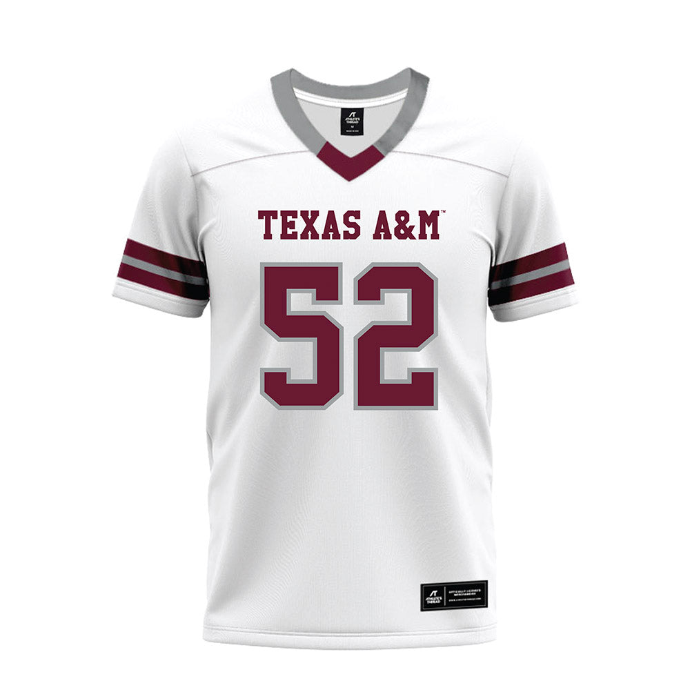 Texas A&M - NCAA Football : Blake Ivy - White Premium Football Jersey-0