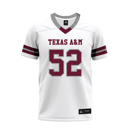 Texas A&M - NCAA Football : Blake Ivy - White Premium Football Jersey-0