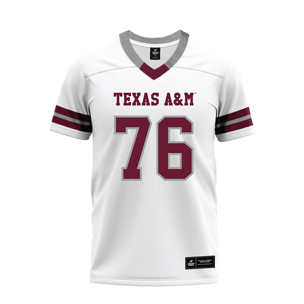 Texas A&M - NCAA Football : Reuben Fatheree II - White Premium Football Jersey-0
